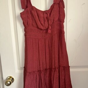 Francesca's Collections Red Midi Dress